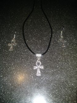 Ankh SET AnKh Necklace and Ankh Earrings
