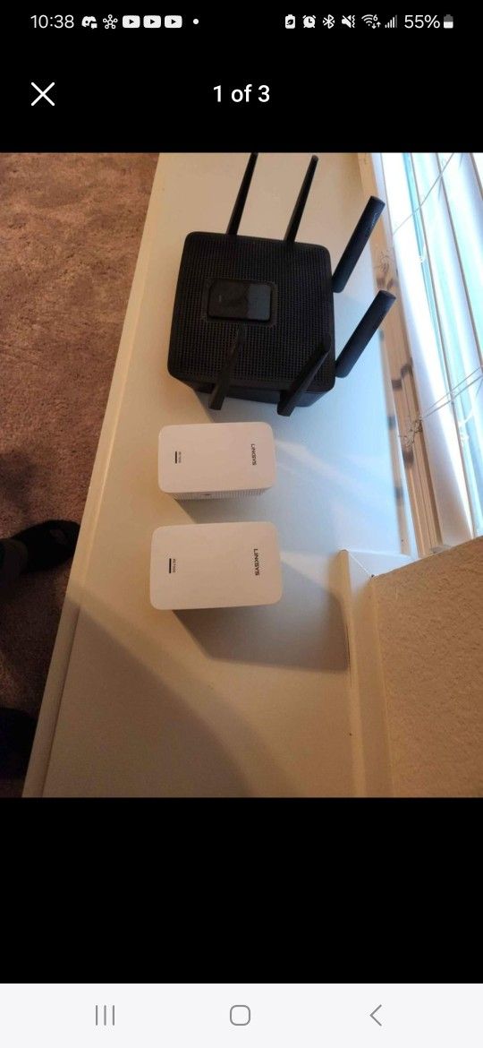 wifi router and 2 extenders
