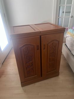 Antique bar cart