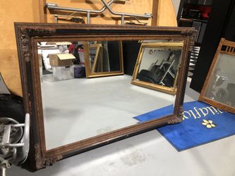 Large Mirror With Detailed Framing