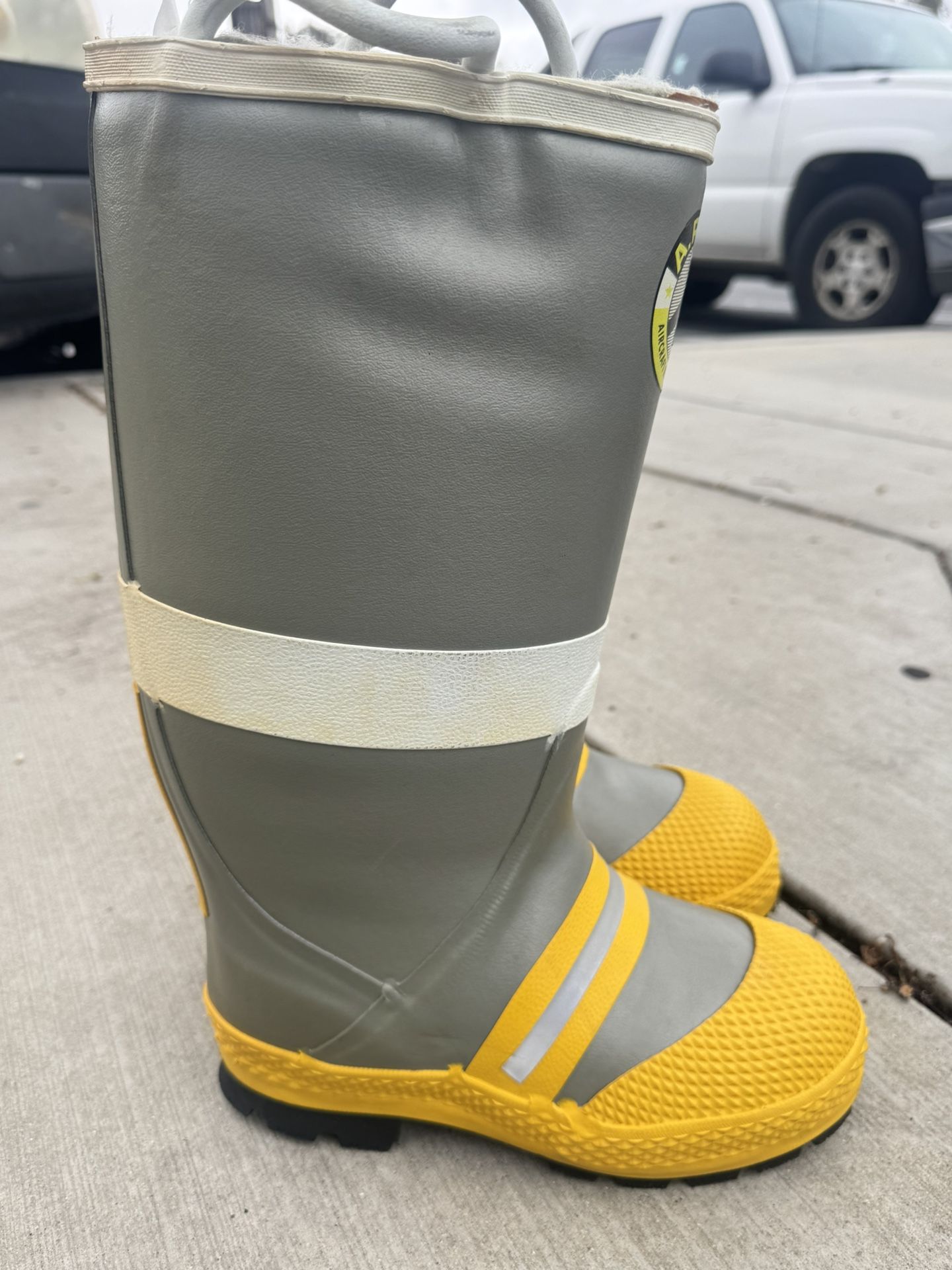 ARFF A.R.F.F. Aircraft Rescue Fire FireFighting Boots Men's Size 7 Medium