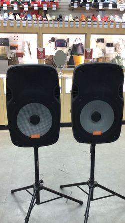 Edison Professional PA Speakers on Stands – Pair get your party started