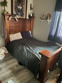 queen size bed frame and mattress