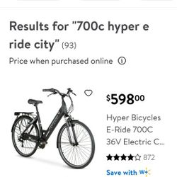 E- Bike  700c Hyper E  Ride City 