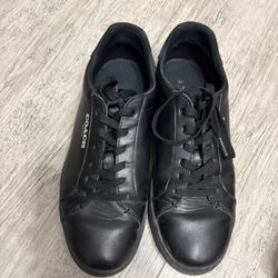 Fully Black Coach Dress Shoes 
