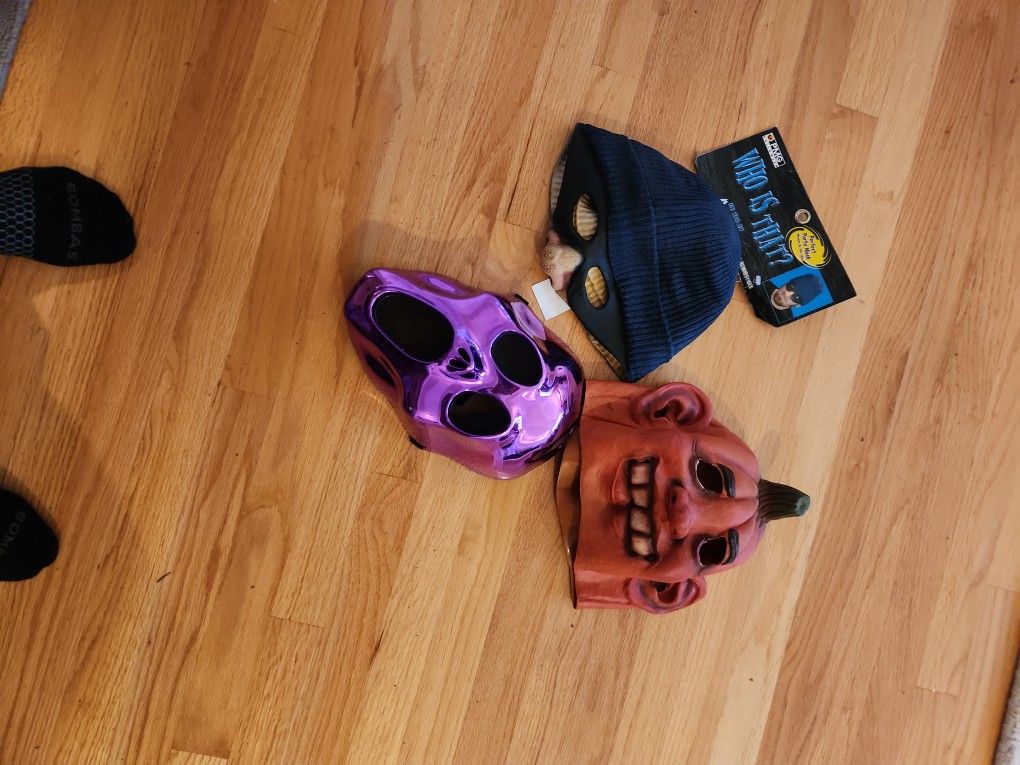3 Halloween Masks Adult Take All For $10.