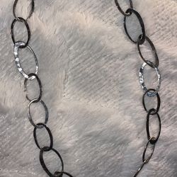 13” Silpada Sterling Silver Hammered Link Necklace 