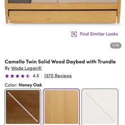 Camello Twin Solid Wood Daybed with Trundle