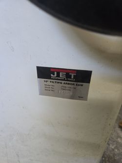 JET 10" Tilting Arbor Table Saw JTAS-10X-1W