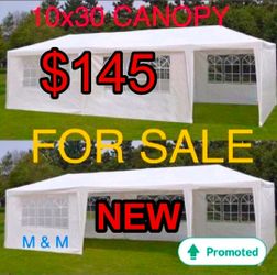 10'x30' Party Tent, Outdoor Wedding Canopy Tent with 5 Removable Sidewalls, Waterproof Heavy Duty Gazebo Shelter for Parties BBQ Events Garden Backyar