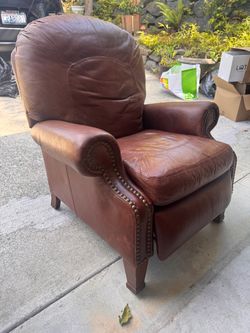 Leather recliner