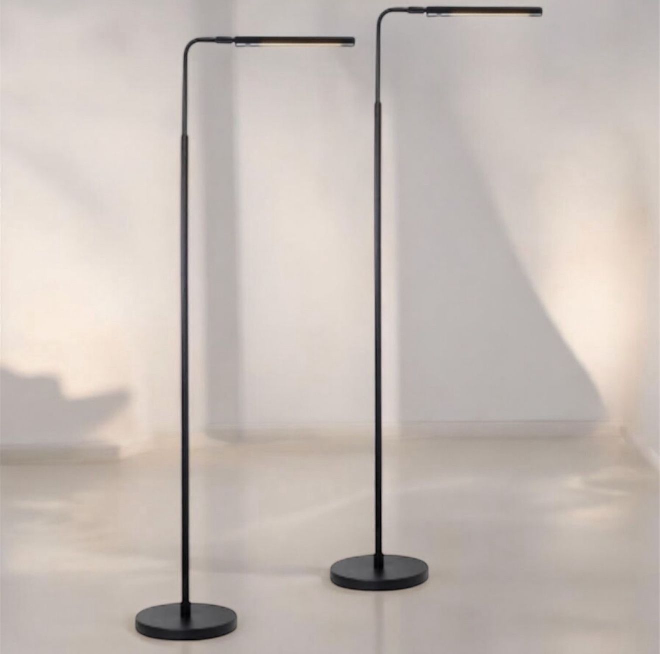 Set Of 2 Floor Lamps (Includes Energy Efficient Light Bulb) Black - Project 62™