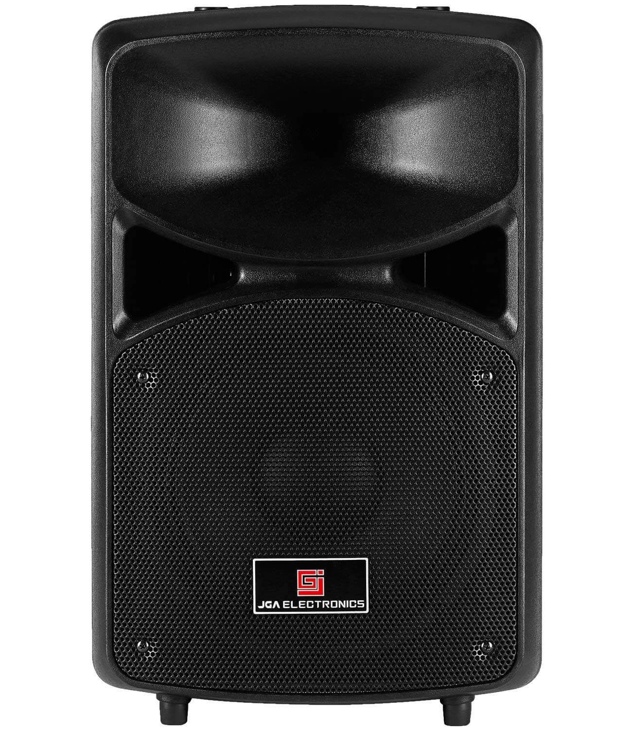 JGA Electronics Active 10" PA Speaker Compact & Portable Set with Remote Control, 3.5 mm Line, Loud 100W RMS, Titanium Horn, Bluetooth, FM Radio/FYS-1