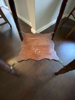 Antique Fern Table , needs some TLC, Great detail, Fun Project