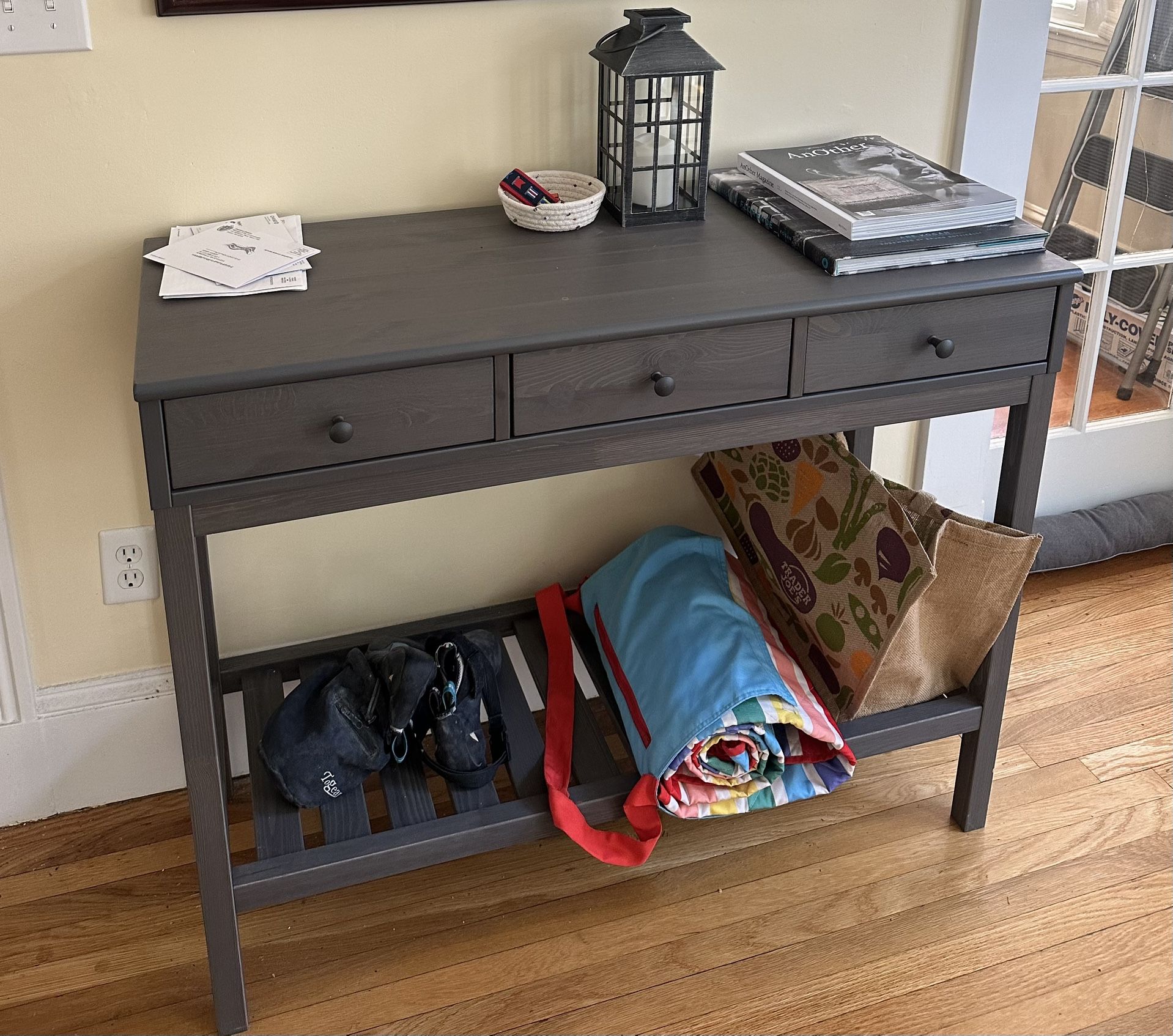 console table with drawers