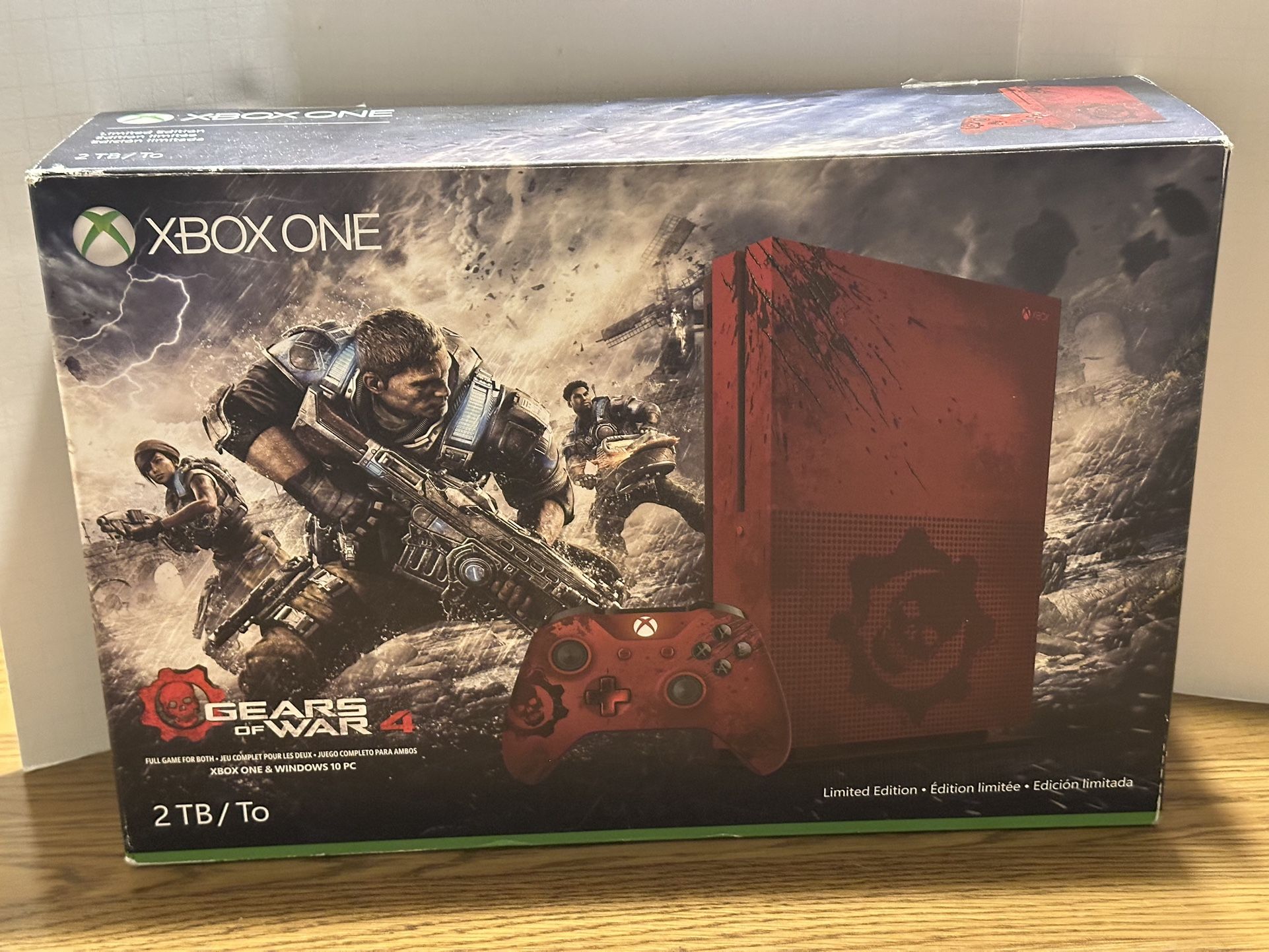 Microsoft Xbox One S Gears of War 4 Limited Edition 2 TB Crimson Red Console
