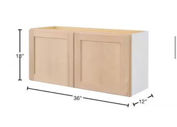 Hampton Bay 36 in. W x 12 in. D x 18 in. H Ready to Assemble Wall Bridge Kitchen Cabinet in Unfinished