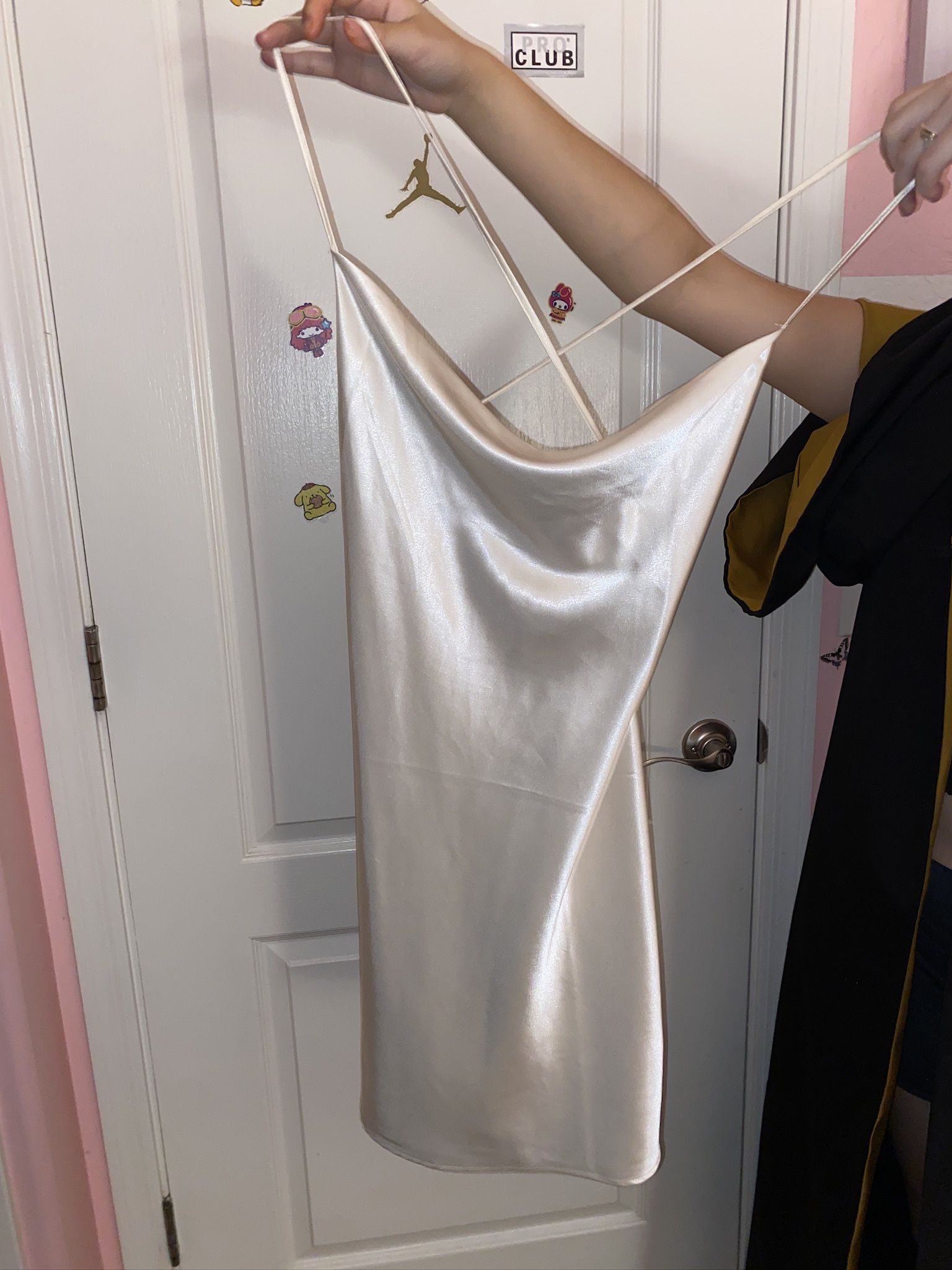 silk white dress
