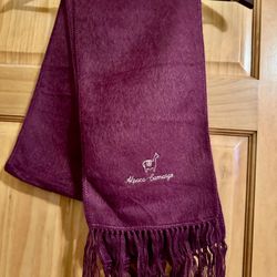 Alpaca fringe scarf from Peru