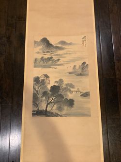 Chinese Scroll Painting Of Landscape