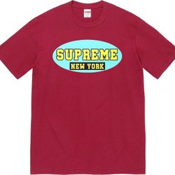 Supreme New York Tee  T-Shirt Cardinal Red XL SS23