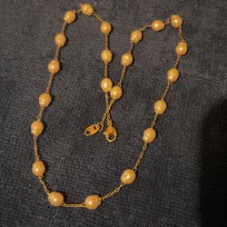 18” Goldtone Pearl Necklace 