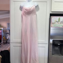Y2K 90s Vintage Chelsea Nites Womens Gown Baby Pink Shimmer Fairycore 10 M L
