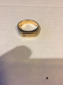 14k gold men's diamond ring