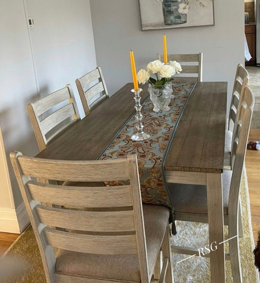 Skempton Dining Table And 6 Chairs Set 🌟 Fast Delivery Extra Discount Code RSG 
🔥🔥 Mention OfferUp for this Special Price!!