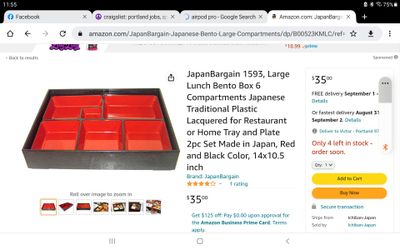 6 Compartment Bento Box ( New)