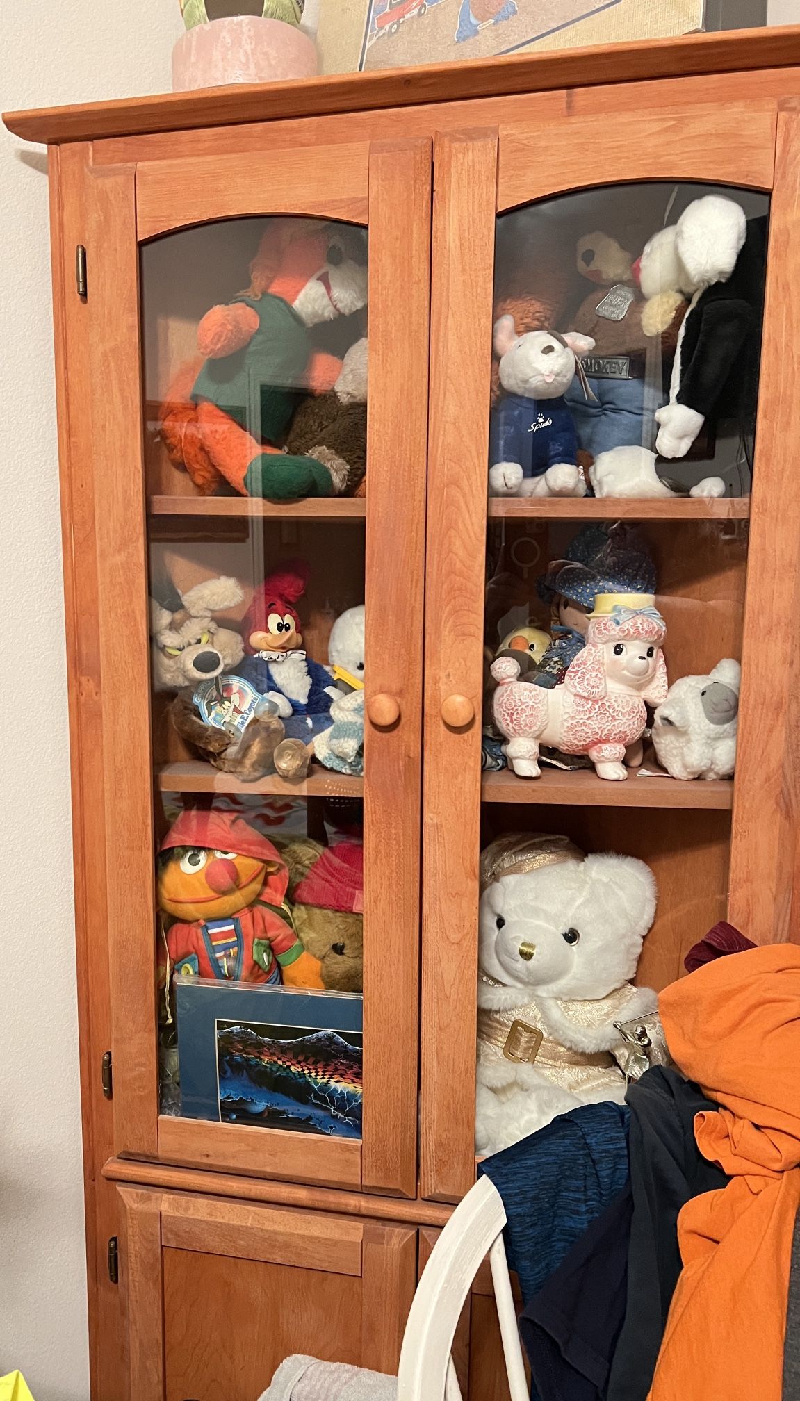 Corner Wooden Display Cabinet