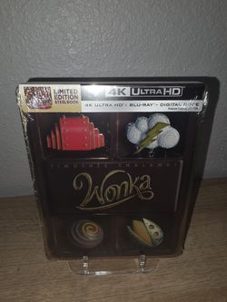 Wonka (4K + Blu + Dig) Steelbook Walmart  BRAND NEW Sealed 