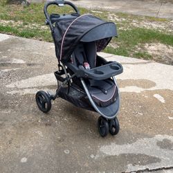 Jogging Stroller Front Two Wheels Swivel 