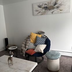 Chair &  Marble Coffee Table