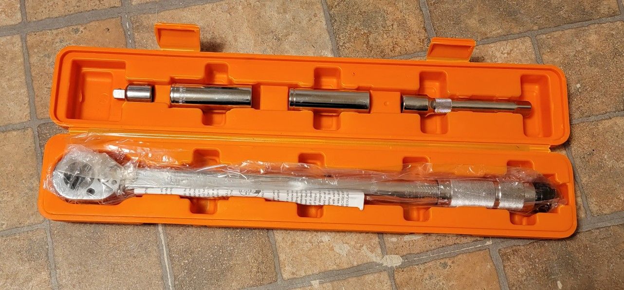 Luckyway 5-Piece 1/2-Inch Drive Click Torque Wrench 10~150 Ft/Lb 28~210 N/M