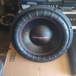 2 American Bass Elite Subwoofers NEW With A Freshly Build Sealed Enclosure Box 600.00