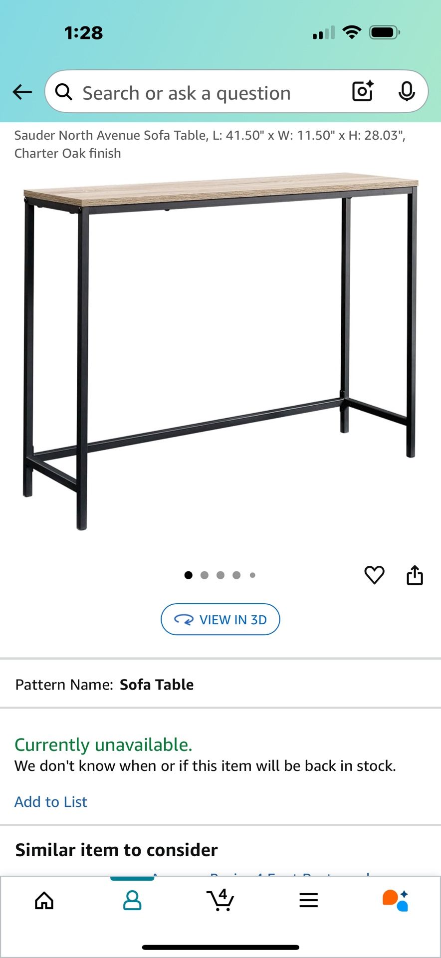 End Table Brand New In Box