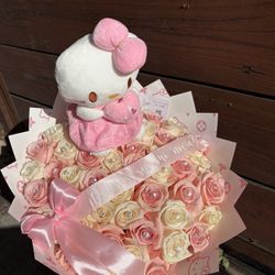 Hello Kitty Ramo Buchon Roses Bouquet