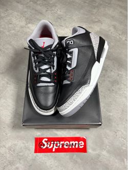 Jordan 3 Black Cement size 11 men