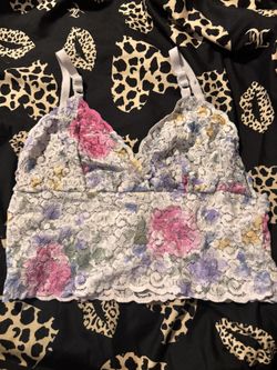 floral lingerie crop top