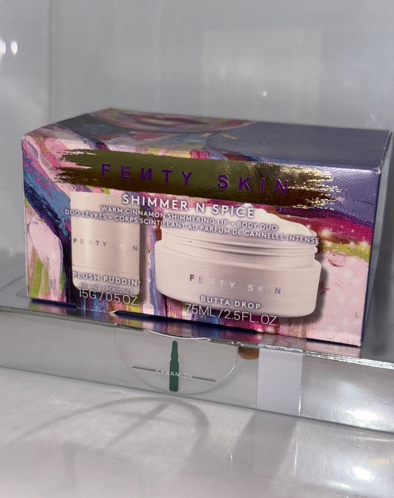 FENTY SKIN Shimmer N Spice Warm Cinnamon Shimmering Lip+ Body Duo Limited Edition Sold Out