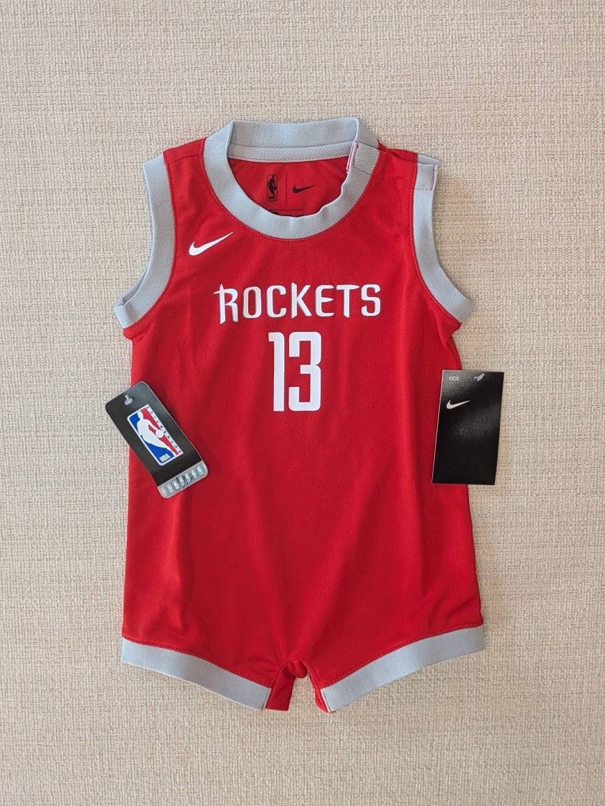 Nike James Harden Houston Rockets Toddler Jersey Onsie Red Sz 18 Months