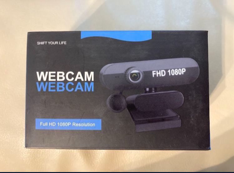FHD 1080P Computer Webcam With Lens Privacy Cover Brand New