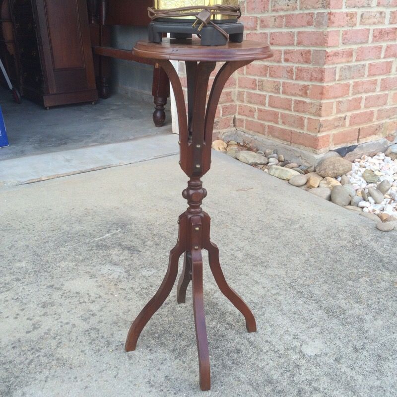 Walnut plant stand