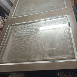 Glass Dining Table with 5 Chairs 