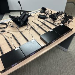 Shure Audio System - 4 Receivers, 4 Mics