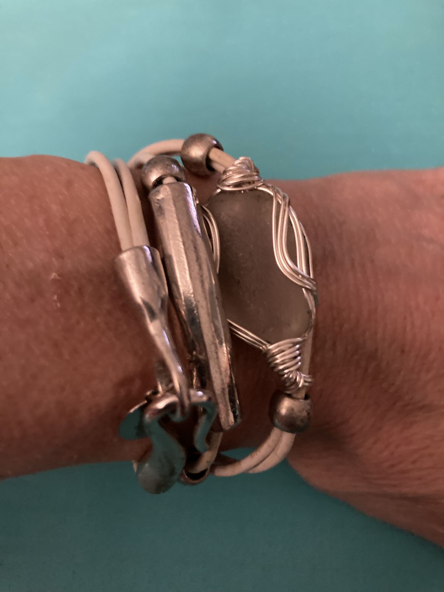 Sea Glass Wrap Bracelet