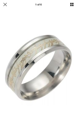 Glow in the Dark Gold Lord Of the Rings ring