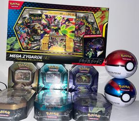 Pokemon card lot - tins + ex box
