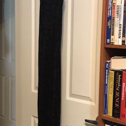 Beautiful Black Velvety Long Dress With Side Slit Excellent Condition 